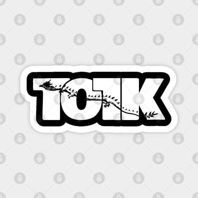 TOTK Dragon Awesome White Typography Magnet by itsMePopoi