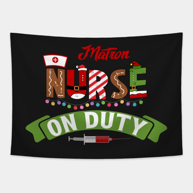 Funny Nurse Life Christmas Pun Quote Hilarious Joke Idea Matron Tapestry by HomeCoquette