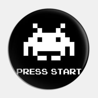 Press Start Space Invaders Pin