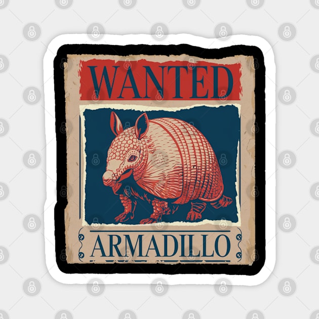 Armadillo: Cute Colorful Desert Mammal, America's Unique Armor Plated Animal Magnet by Pixel Threads 