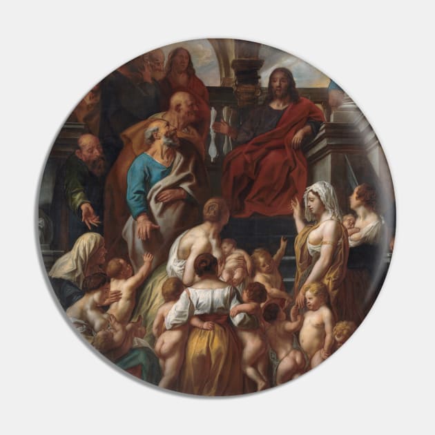 Christ Blessing Little Children. Suffer Little Children to Come Unto Me by Jacob Jordaens Pin by Classic Art Stall