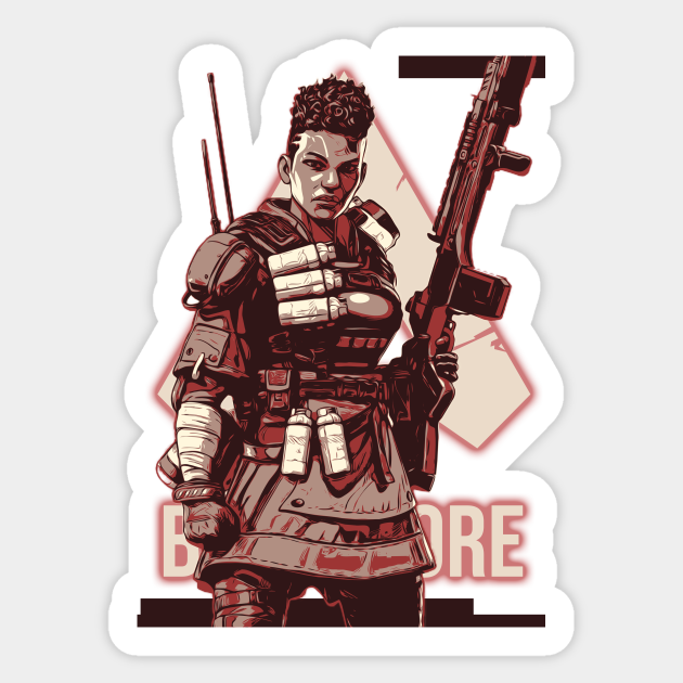 Bangalore Apex Legends Limit Color Art Apex Legends Bangalore Sticker Teepublic