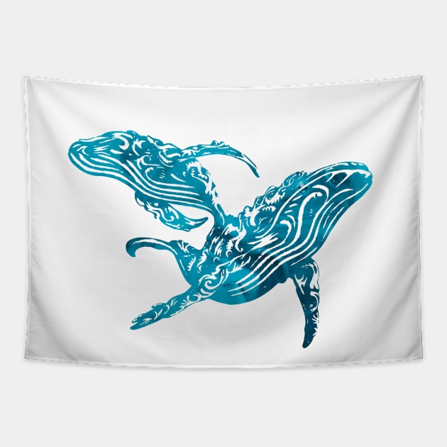 whales Tapestry by Hedgeh0g