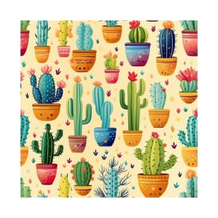 Cactus pattern background T-Shirt