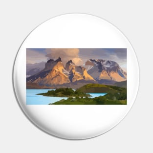 Torres Del Paine Painting Pin