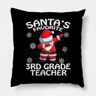 Santas Favorite 3Rd Grade Teacher Christmas Pillow