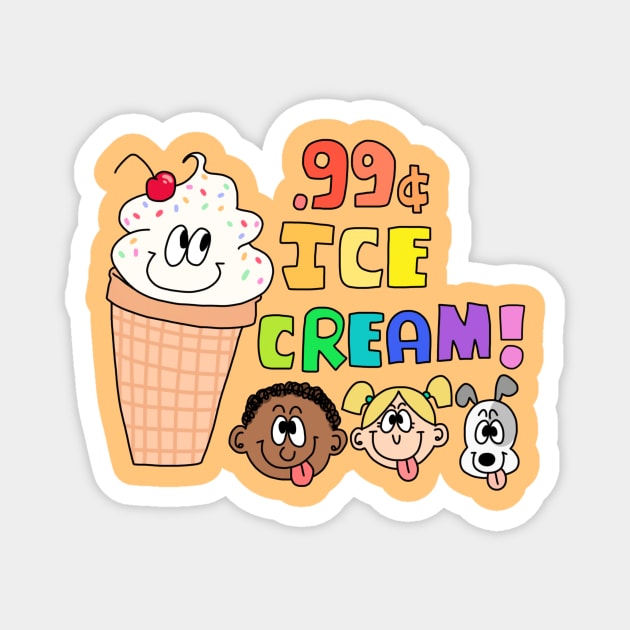 99 Cent Ice Cream Magnet by zoez