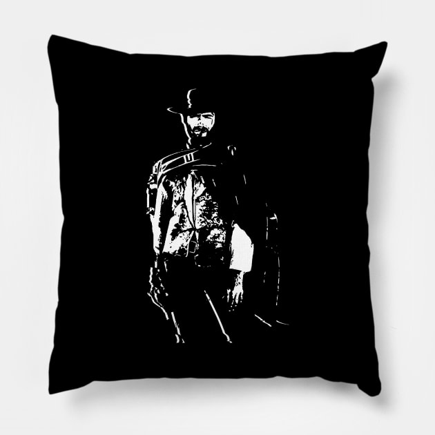 CLINT EASTWOOD Pillow by normanshuck