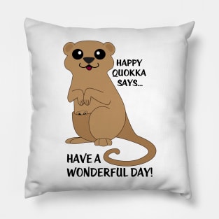 Happy Quokka Pillow