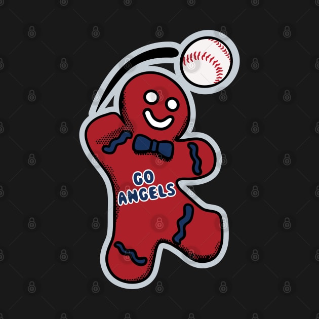 Los Angeles Angels Gingerbread Man by Rad Love