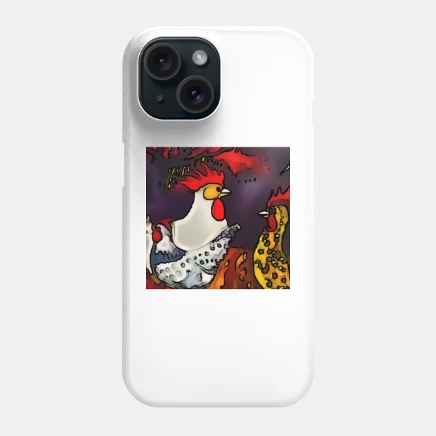 rooster gang Phone Case by Pipsilk