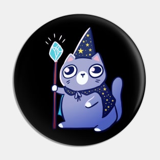 Funny magical wizard cat Pin