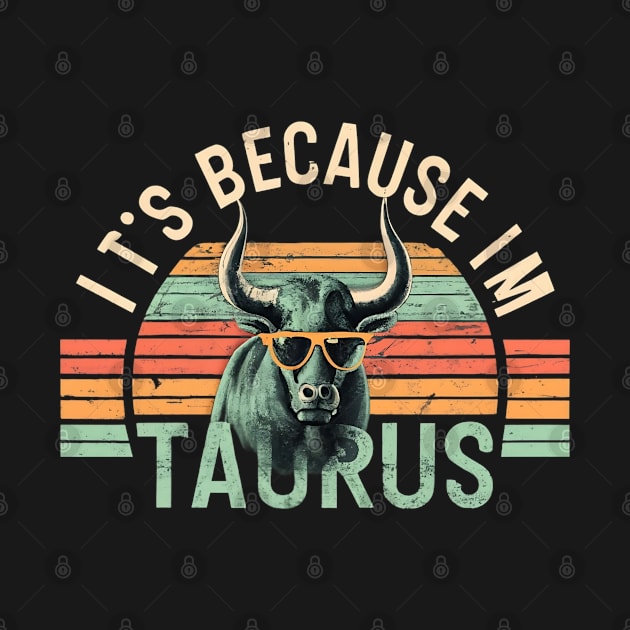 Taurus Zodiac Bliss: Retro Sunset Serenity by maximfox