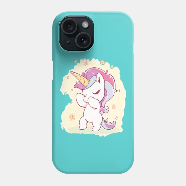 Super Cute Little Dabbing Unicorn Phone Case by RuftupDesigns