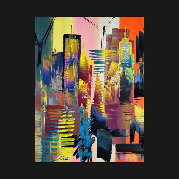 New York Cityscape Abstract 632 by artsale