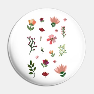 Wild Flowers sticker pack Pin