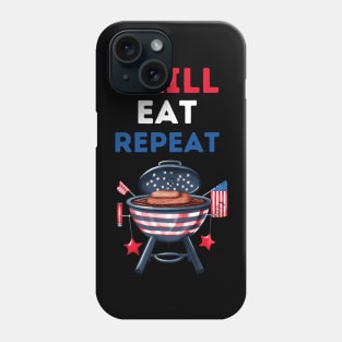 Grill Eat Repeat Phone Case