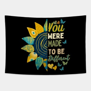 You were born to be different sunflower design Tapestry