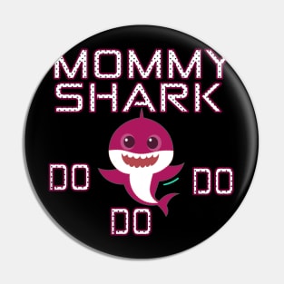 Womens Pink style Mommy Shark Pin