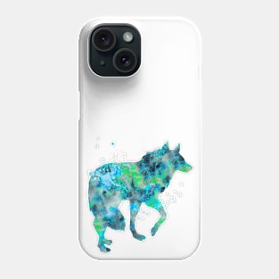 Arctic Wolf Watercolor Painting Phone Case