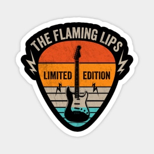 Vintage Flaming Name Guitar Pick Limited Edition Birthday Magnet