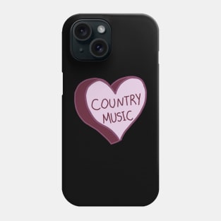 Country Music Purple Heart Phone Case