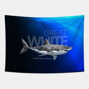 The Great White Shark and the ocean blue Tapestry