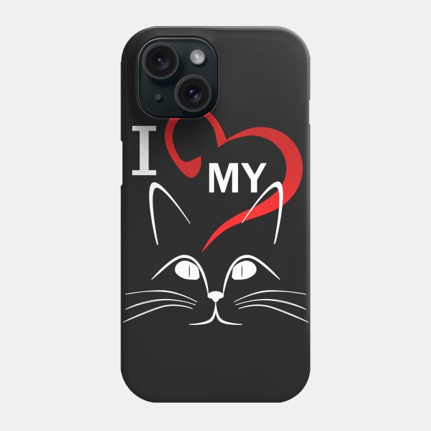 love my cat Phone Case by hottehue