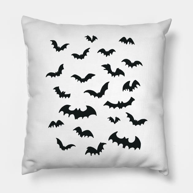 Bats Everywhere! Pillow by SWON Design