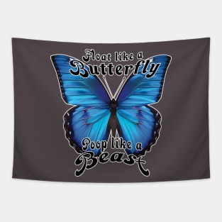 pooping butterfly pun Tapestry