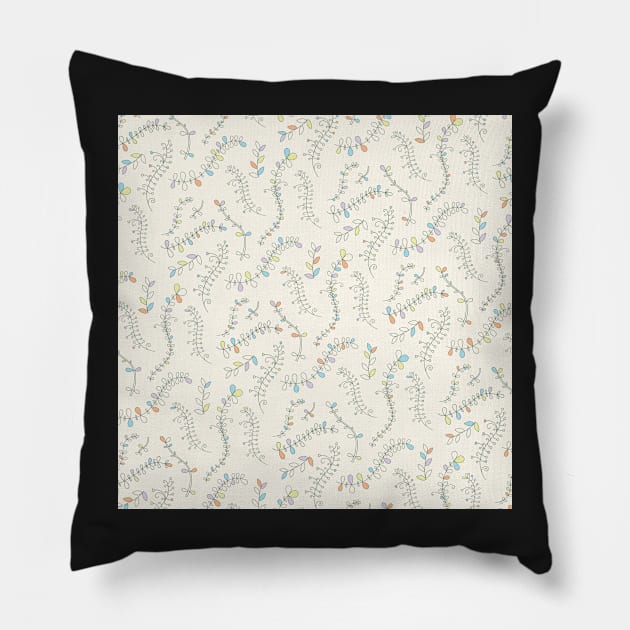 Summer leaves Pillow by melomania