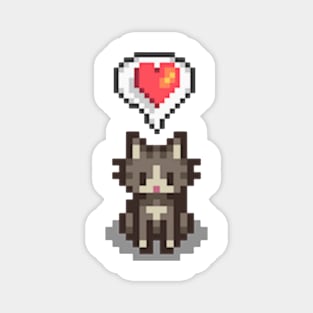 Stardew Valley Happy Grey Cat Magnet