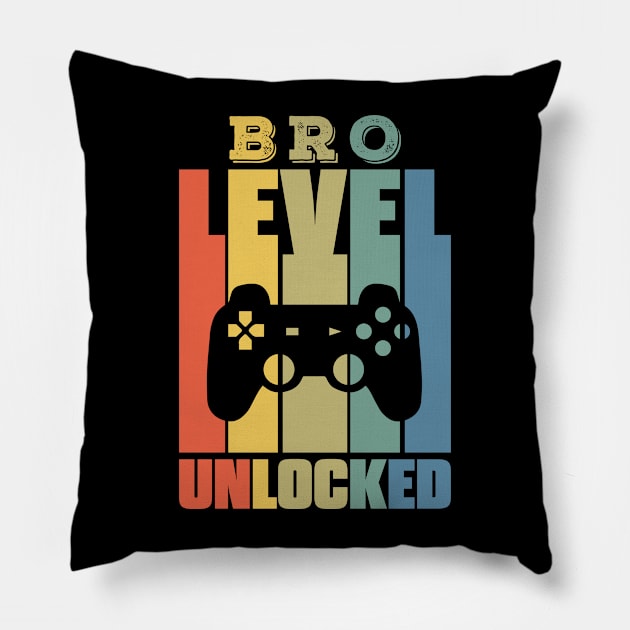 bro level unlocked Pillow by busines_night