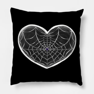 Spider Web Heart Pillow