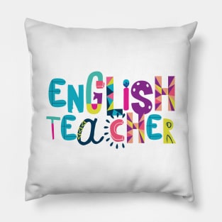 Cute English Teacher Gift Idea Back to School Pillow