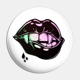 Vampire Bite & Kiss Pin