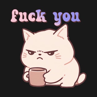 Fuck You Pastel Angry Cat T-Shirt