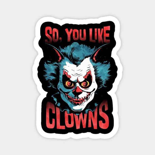 Creepy Clown Magnet by PopularDesigns