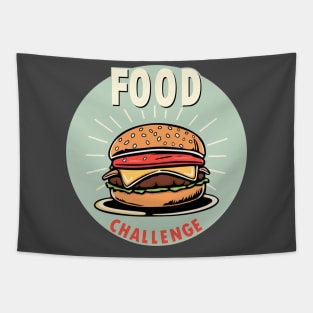 Epic Food Challenge Burger Design – Competitive Eating Inspired Tapestry