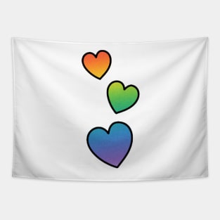 Rainbow Hearts Tapestry