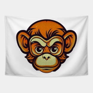 Orange Monkey Tapestry