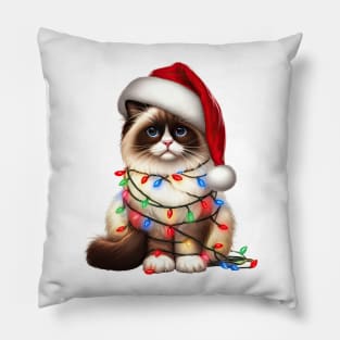 Christmas Birman Cat Pillow