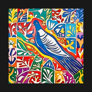 Blue dove of peace-Matisse inspired T-Shirt