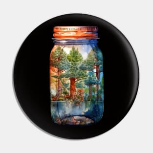 Whimsical Forest Jar Pin
