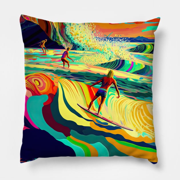 Ocean Dreaming / Day at the beach collection Pillow by Gabriel Barba