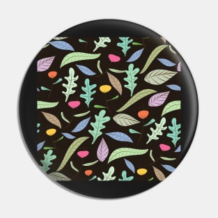 Minimal Colorful Abstract Leaf Pattern Pin