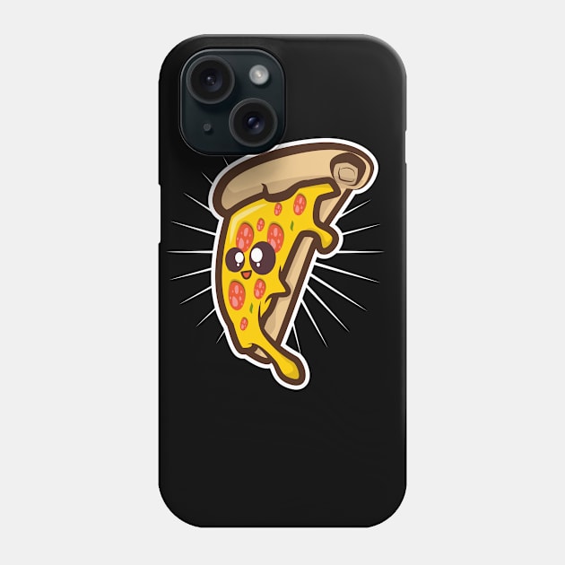 Kawaii Pizza Phone Case by LetsBeginDesigns