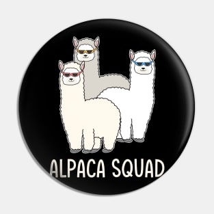 Alpaca Squad Team Colourful Glasses Pin