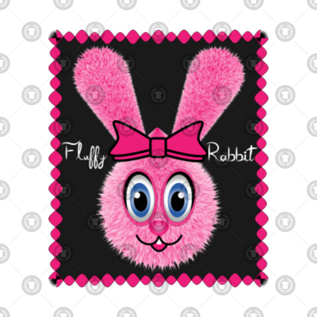 Cute Fluffy Rabbit Or Bunny In Pink Fluffy Pillow Teepublic Au