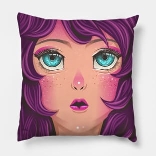 Portrait Of A Beautiful Girl Pillow